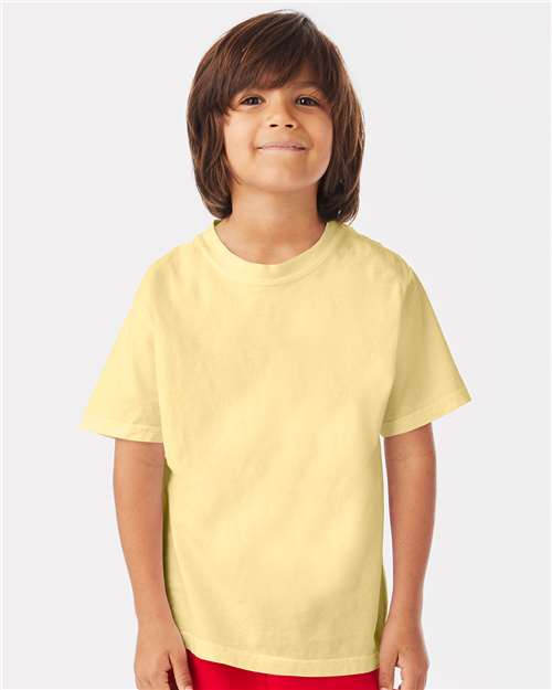 Custom Embroidered - ComfortWash by Hanes - Youth Garment-Dyed T-Shirt - GDH175