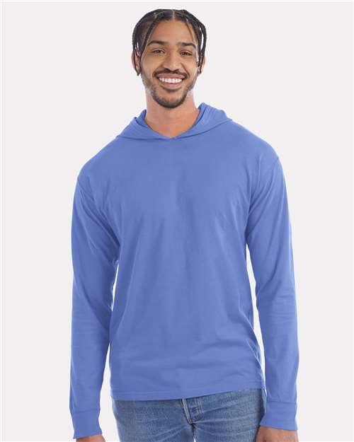 Custom Embroidered - ComfortWash by Hanes - Unisex Garment-Dyed Jersey Hooded Long Sleeve T-Shirt - GDH280