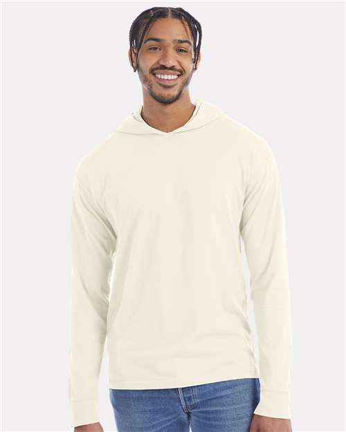 Custom Embroidered - ComfortWash by Hanes - Unisex Garment-Dyed Jersey Hooded Long Sleeve T-Shirt - GDH280