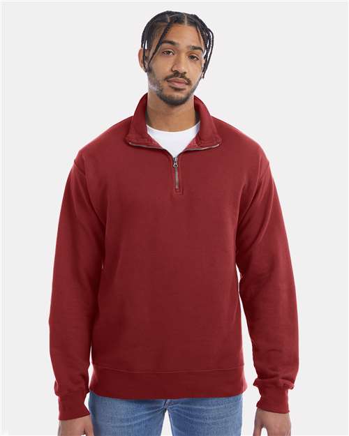 Custom Embroidered - ComfortWash by Hanes - Unisex Garment-Dyed Quarter-Zip Sweatshirt - GDH425