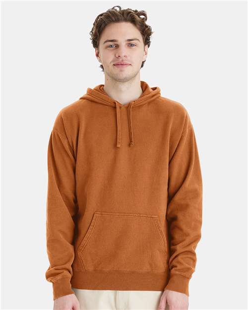 Custom Embroidered - ComfortWash by Hanes - Unisex Garment-Dyed Hooded Sweatshirt - Texas Orange - GDH450