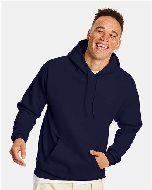 Custom Embroidered - Hanes - Unisex EcoSmart® Hooded Sweatshirt - Athletic Navy - P170