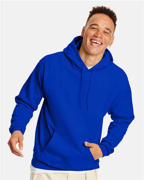 Custom Embroidered - Hanes - Unisex EcoSmart® Hooded Sweatshirt - Athletic Royal - P170