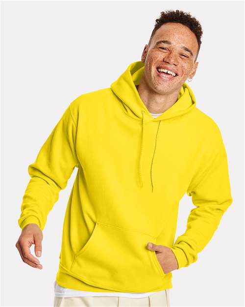 Custom Embroidered - Hanes - Unisex EcoSmart® Hooded Sweatshirt - Athletic Yellow - P170