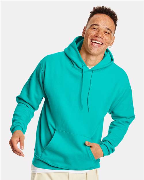 Custom Embroidered - Hanes - Unisex EcoSmart® Hooded Sweatshirt - Athletic Teal - P170