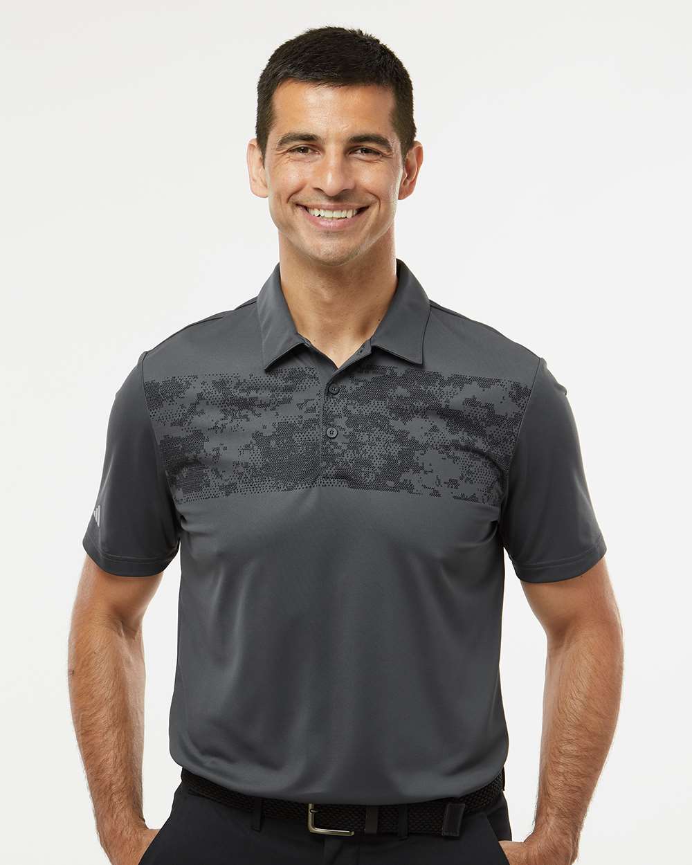Custom Embroidery - Adidas - Camo Chest Print Polo - A585