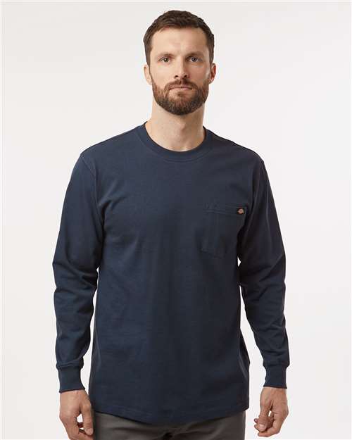 Custom Embroidered - Dickies - Men's Traditional Heavyweight Long Sleeve T-Shirt - WL50