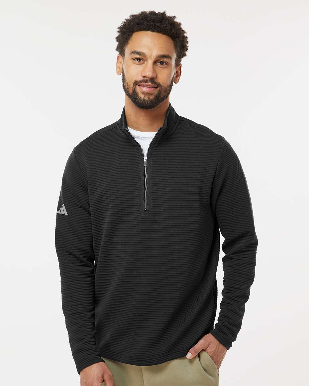 Custom Embroidery - Adidas - Spacer Quarter-Zip Pullover - A588