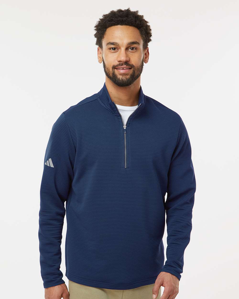 Custom Embroidery - Adidas - Spacer Quarter-Zip Pullover - A588