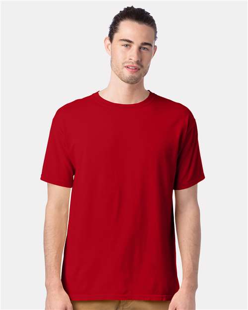 Custom Embroidered - ComfortWash by Hanes - Men's Garment-Dyed T-Shirt - Athletic Red - GDH100