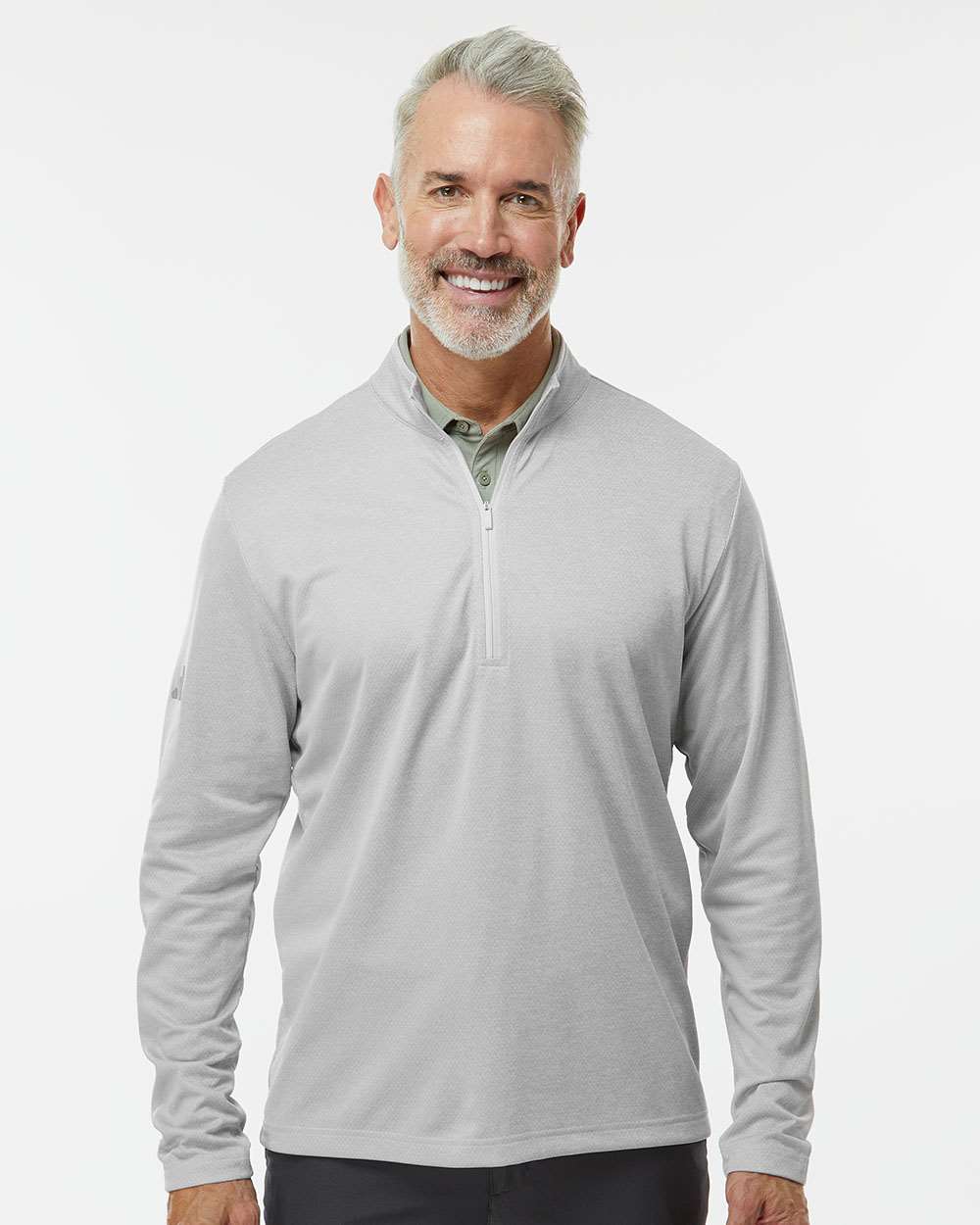 Custom Embroidery - Adidas - Space Dyed Quarter-Zip Pullover - A593