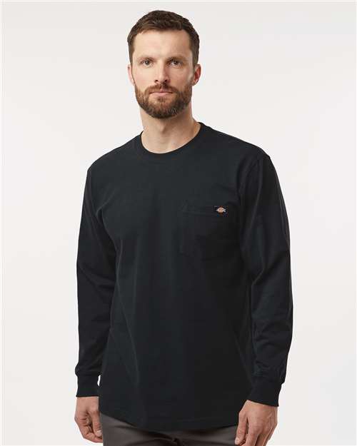 Custom Embroidered - Dickies - Men's Tall Traditional Heavyweight Long Sleeve T-Shirt - WL50T