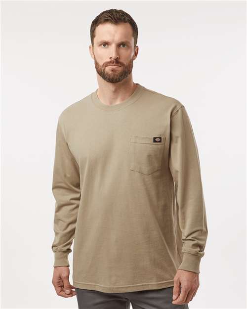 Custom Embroidered - Dickies - Men's Tall Traditional Heavyweight Long Sleeve T-Shirt - WL50T