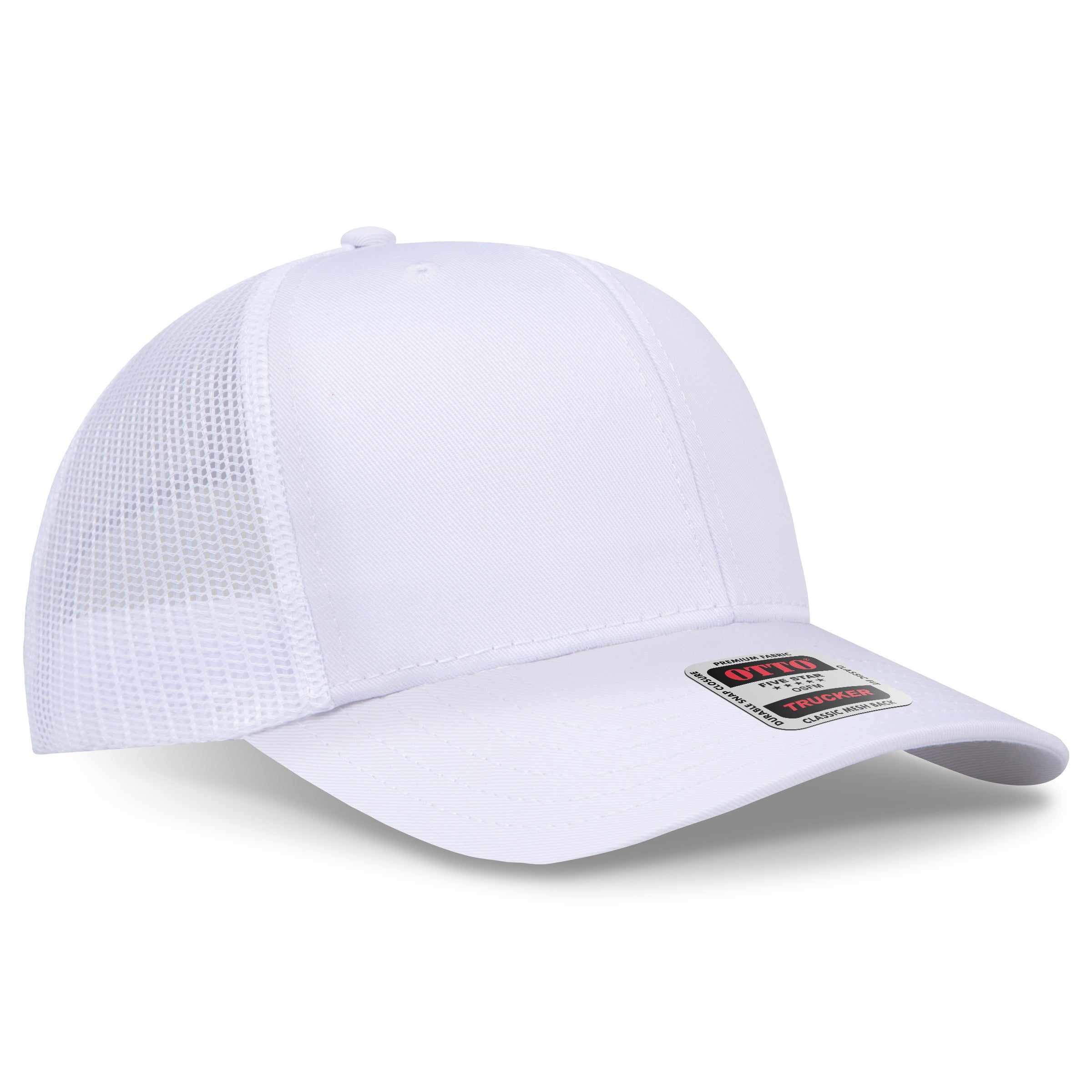 Custom Embroidered or DTF Printed - OTTO CAP® 6 Panel Mid Profile Mesh Back Trucker Hat