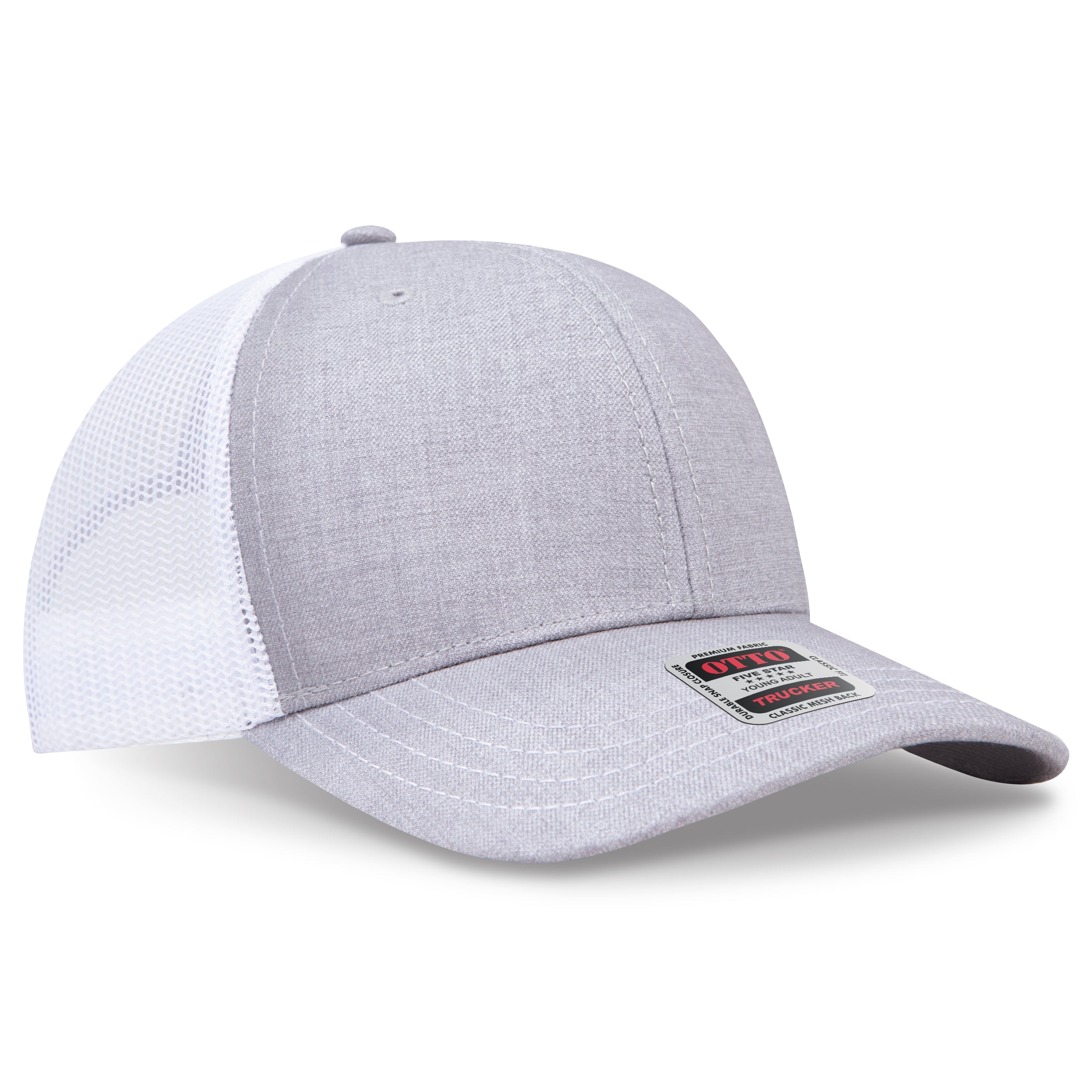 Custom Embroidered or DTF Printed - OTTO CAP® 6 Panel Mid Profile Mesh Back Trucker Hat