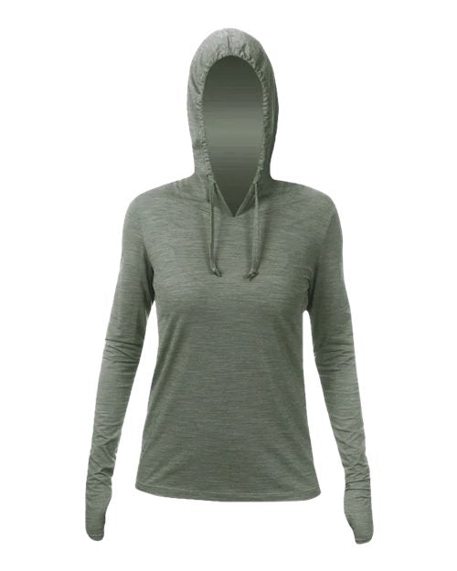 Custom Embroidered - ANETIK - Women's Breeze Tech Hooded Long Sleeve T-Shirt - WSBRZH0