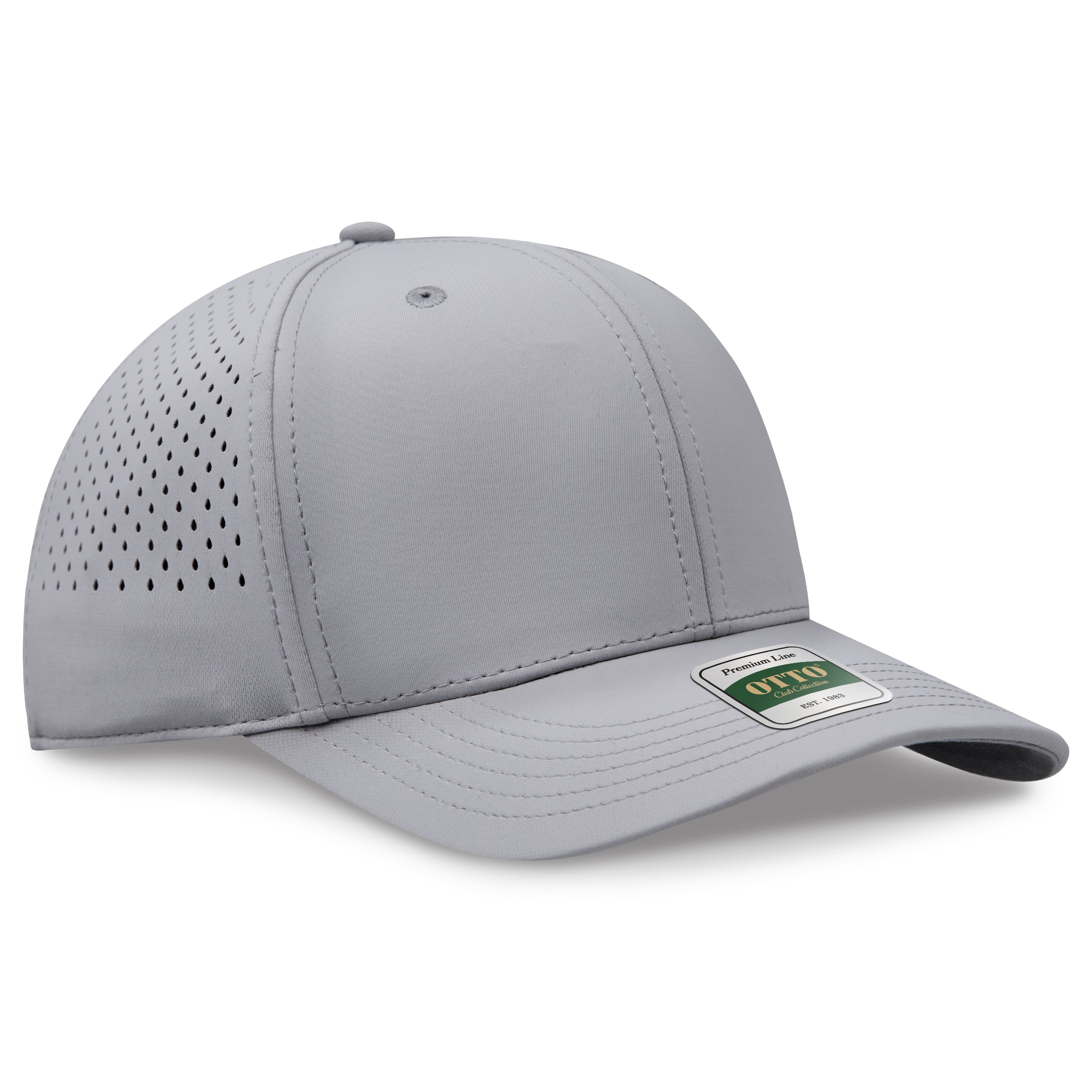 Custom Embroidered or DTF Printed - OTTO CAP® COMFY FIT® Club Collection 6 Panel Pro Style Perforated Cap