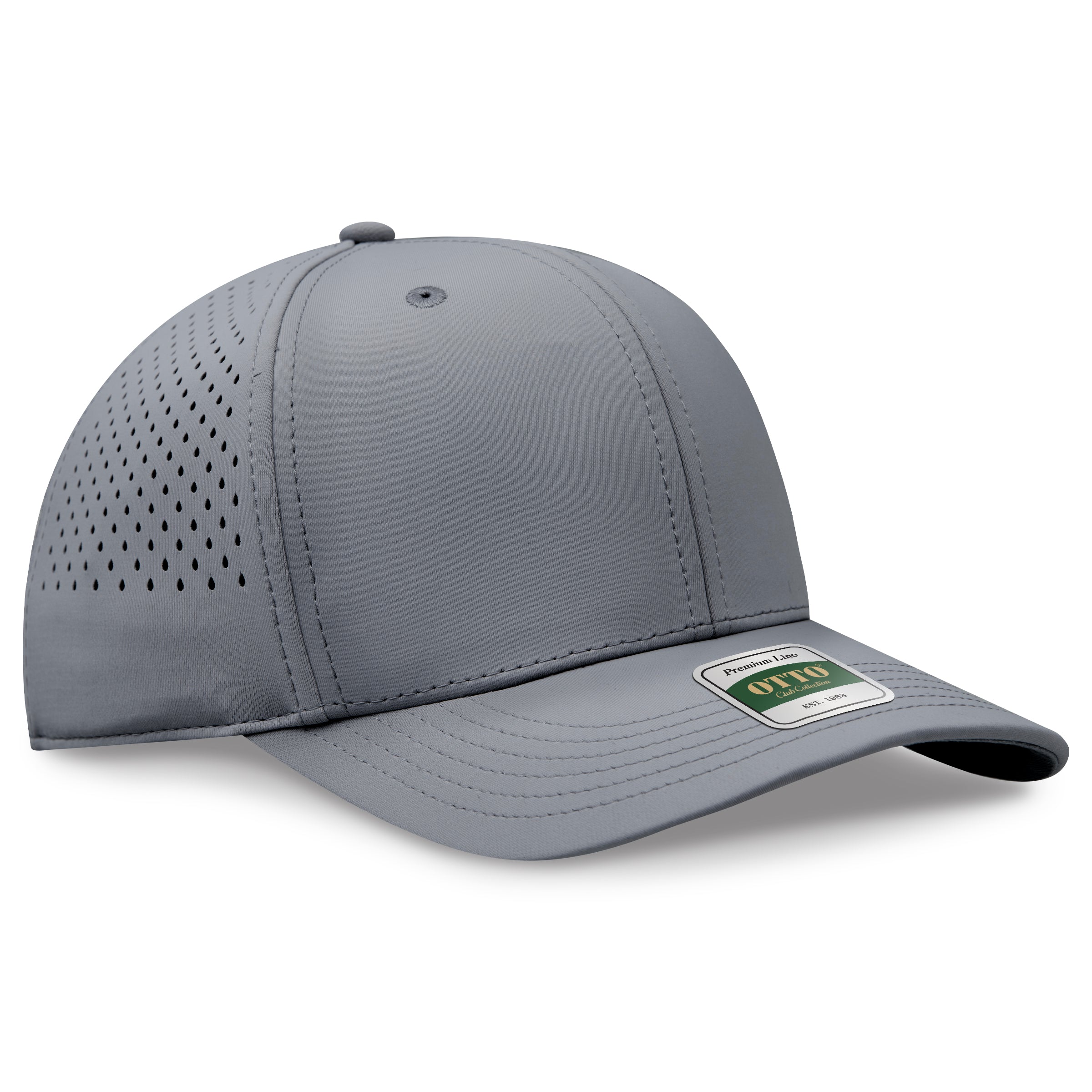 Custom Embroidered or DTF Printed - OTTO CAP® COMFY FIT® Club Collection 6 Panel Pro Style Perforated Cap