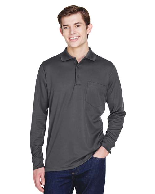 Custom Embroidered or DTF Printed - CORE365 - Men's Pinnacle Performance Long Sleeve Piqué Polo with Pocket - 88192P