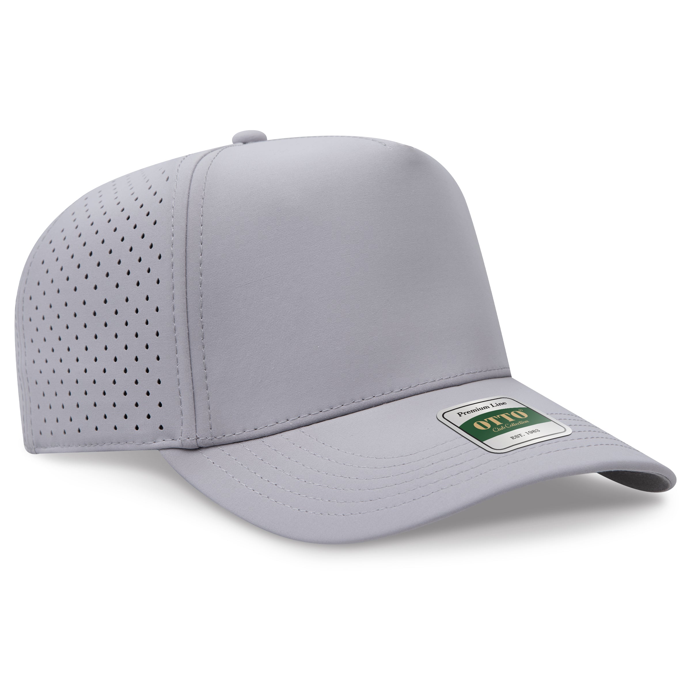 Custom Embroidered or DTF Printed - OTTO CAP® COMFY FIT® Club Collection 5 Panel Mid Profile Perforated Cap