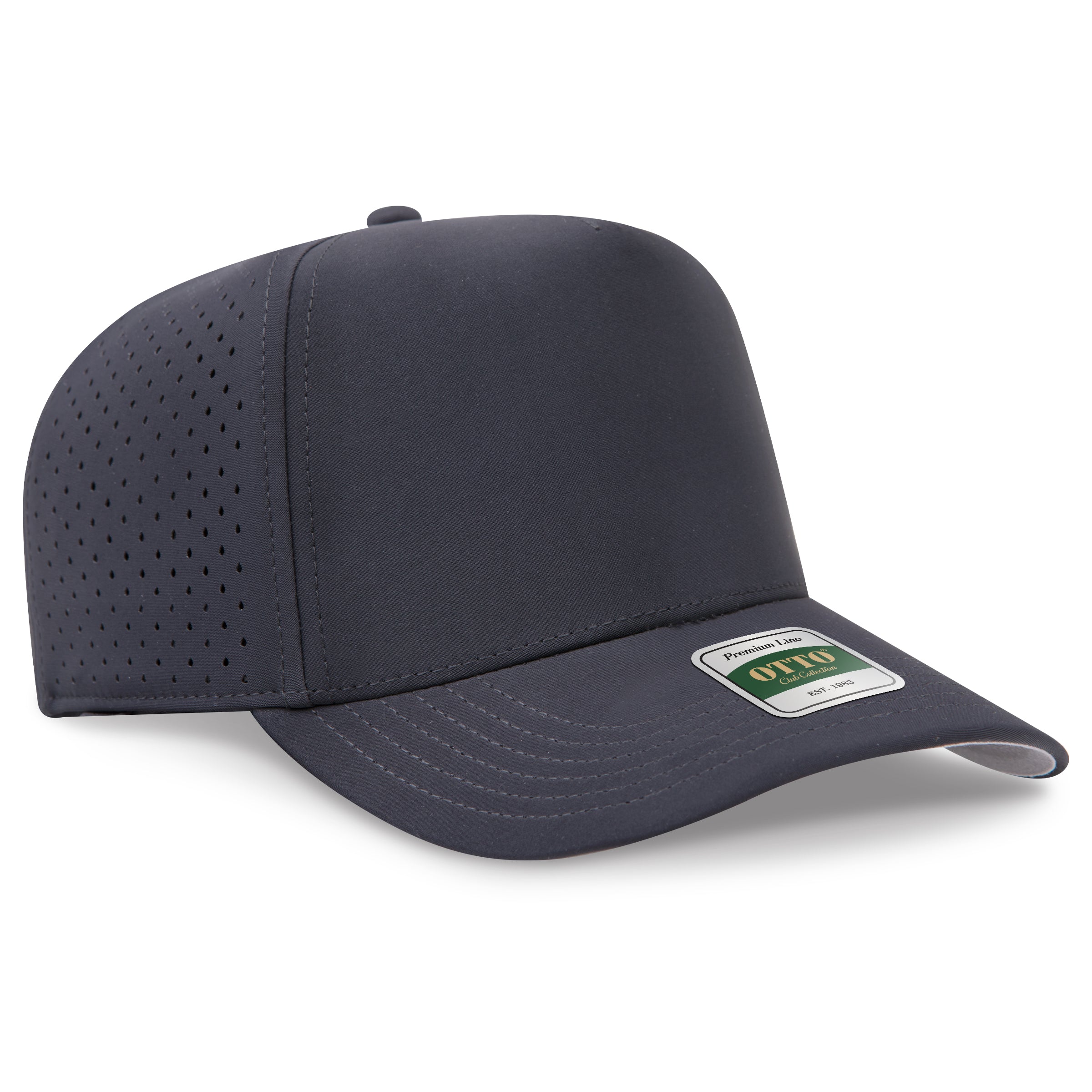 Custom Embroidered or DTF Printed - OTTO CAP® COMFY FIT® Club Collection 5 Panel Mid Profile Perforated Cap