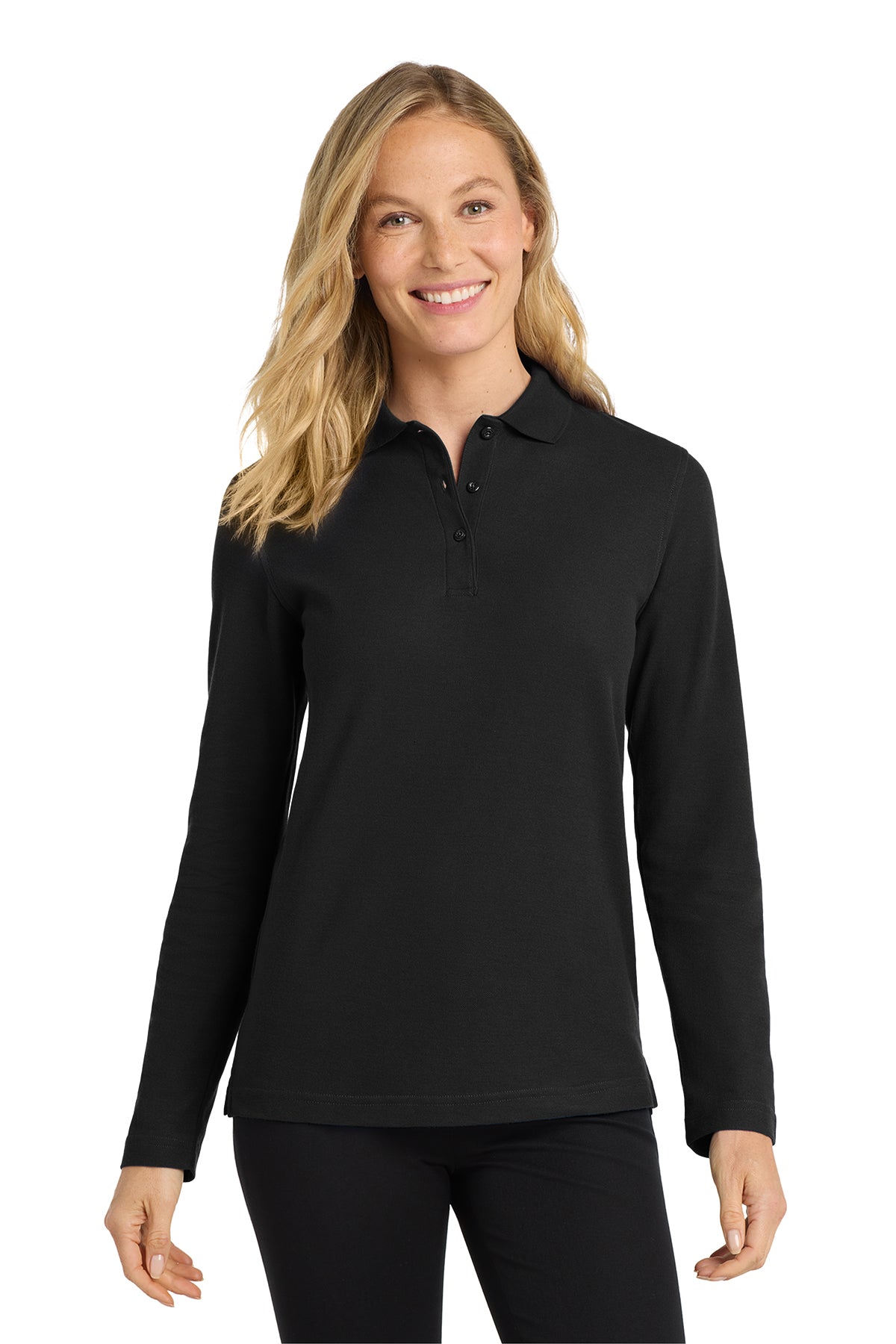 Borba Property Group - Port Authority® Women's Silk Touch™ Long Sleeve Polo - L500LS