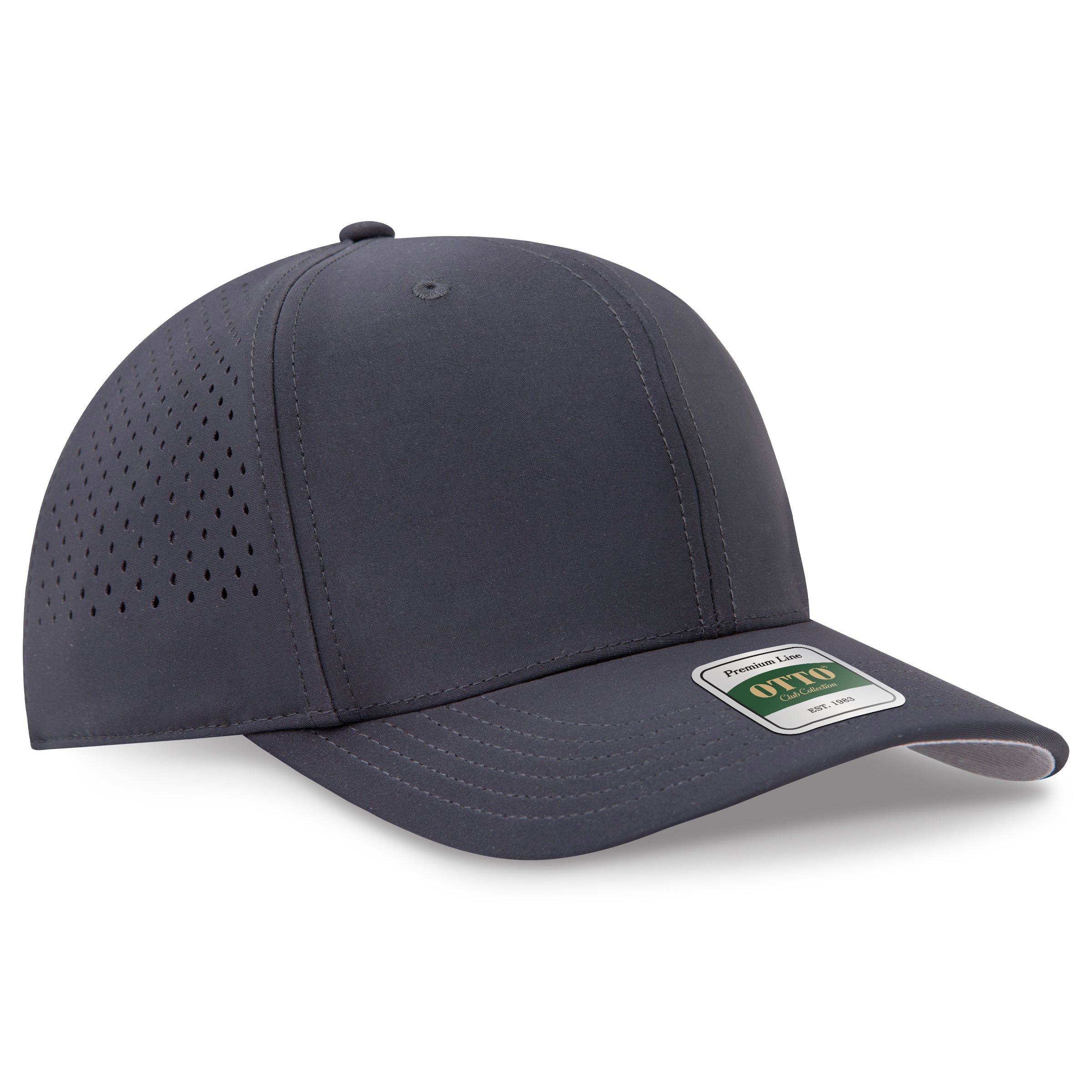 Custom Embroidered or DTF Printed - OTTO CAP® COMFY FIT® Club Collection 6 Panel Pro Style Perforated Cap