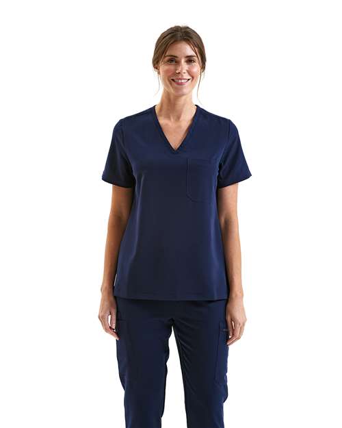 Custom Embroidered or DTF Printed - Onna - Women's Limitless V-Neck Stretch Scrub Top - NN300