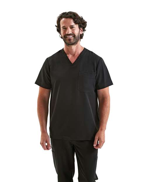 Custom Embroidered or DTF Printed - Onna - Men's Limitless V-Neck Stretch Scrub Top - NN200