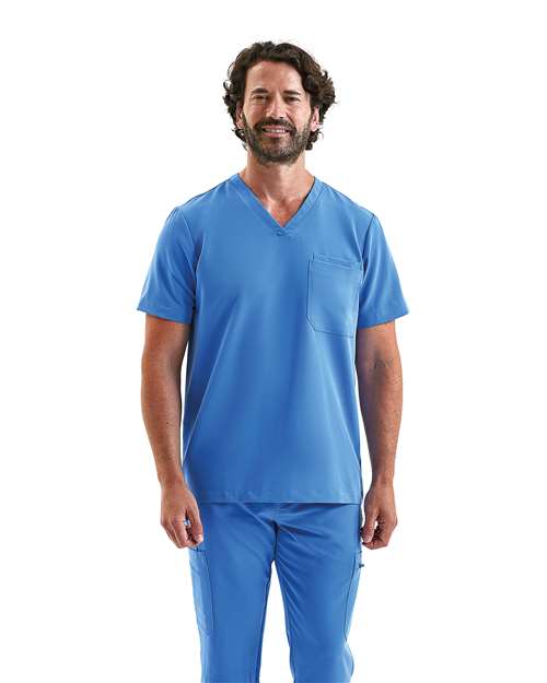 Custom Embroidered or DTF Printed - Onna - Men's Limitless V-Neck Stretch Scrub Top - NN200