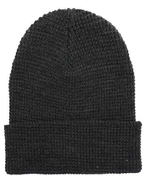 Custom Embroidered - YP Classics - Waffle Cuffed Beanie - 2501KC