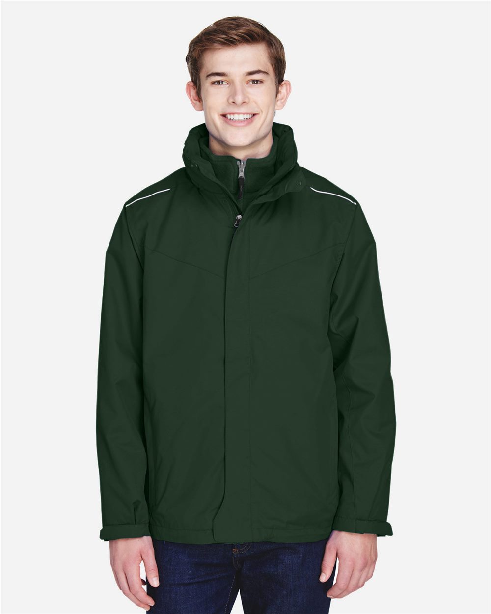 Custom Embroidered or DTF Printed - CORE365 - Men's Region 3-in-1 Jacket with Fleece Liner - 88205