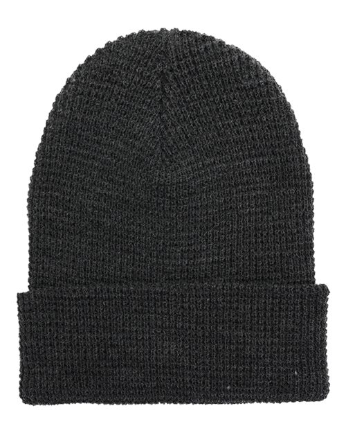 Custom Embroidered - YP Classics - Waffle Cuffed Knit Beanie - 2501KC