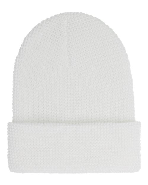 Custom Embroidered - YP Classics - Waffle Cuffed Knit Beanie - 2501KC