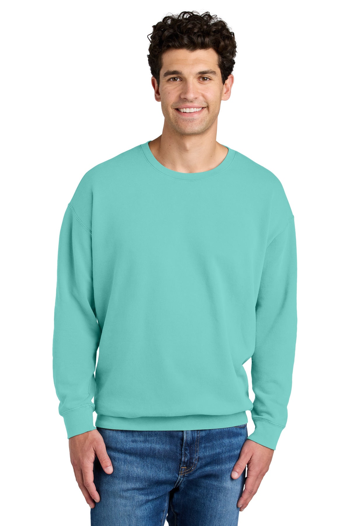 Custom Embroidery or DTF Print - Comfort Colors ® Lightweight Crewneck Sweatshirt 1466