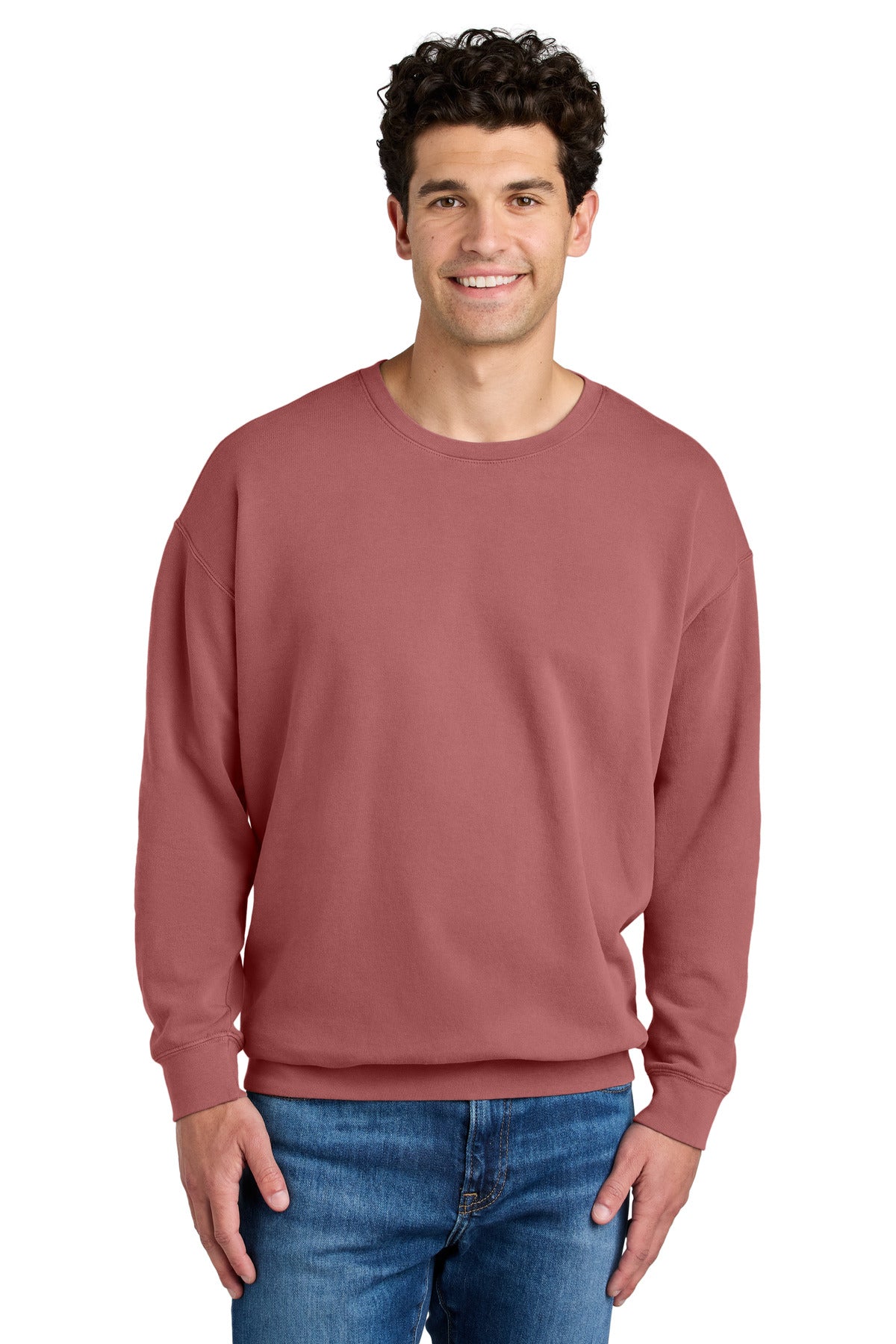 Custom Embroidery or DTF Print - Comfort Colors ® Lightweight Crewneck Sweatshirt 1466