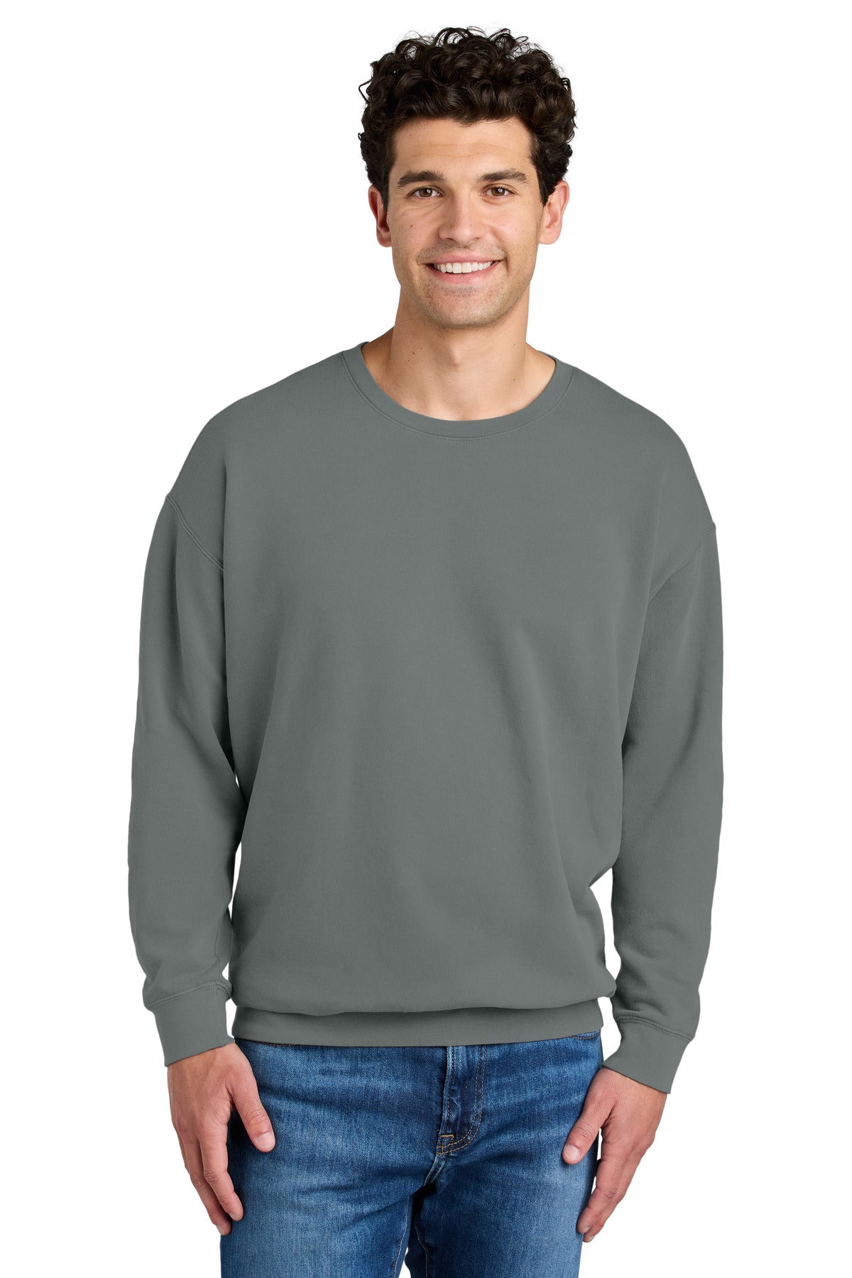 Custom Embroidery or DTF Print - Comfort Colors ® Lightweight Crewneck Sweatshirt 1466