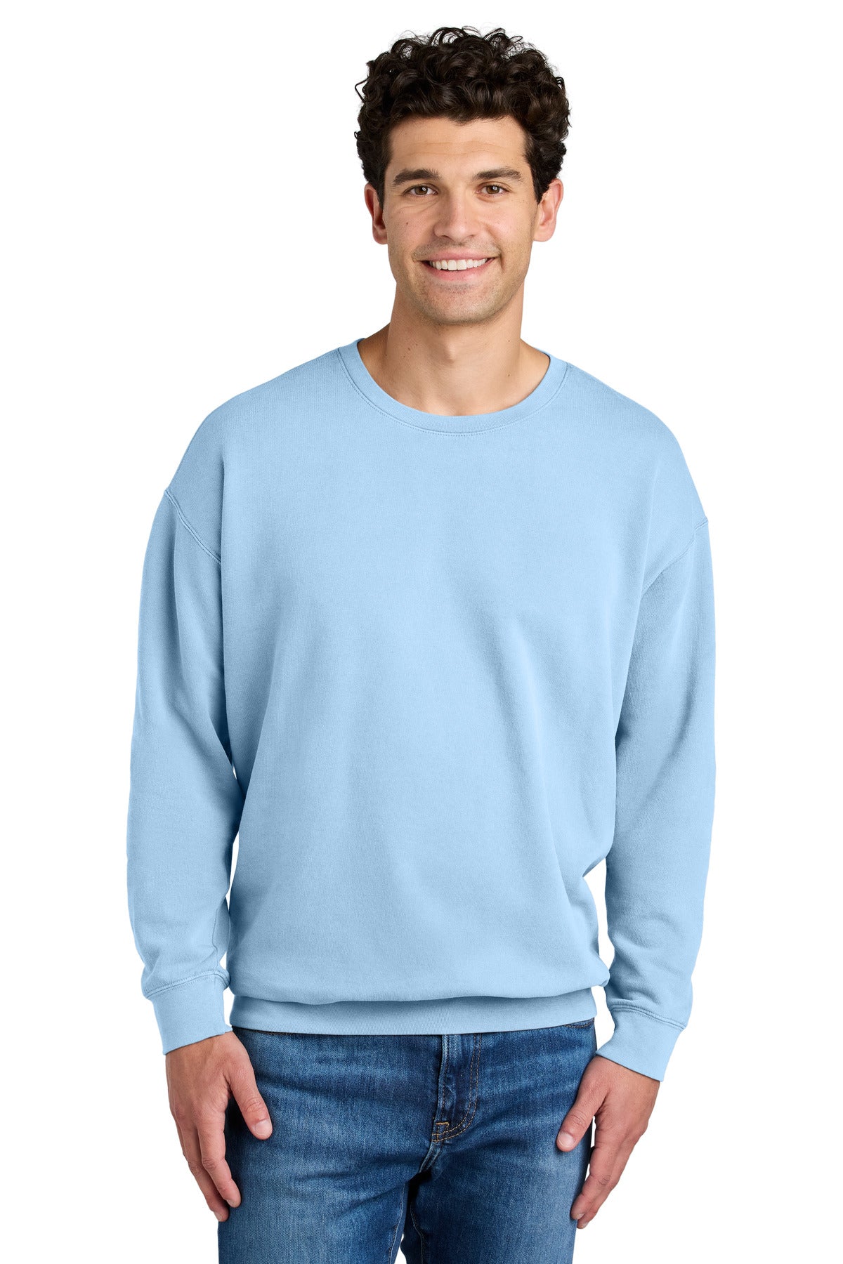 Custom Embroidery or DTF Print - Comfort Colors ® Lightweight Crewneck Sweatshirt 1466