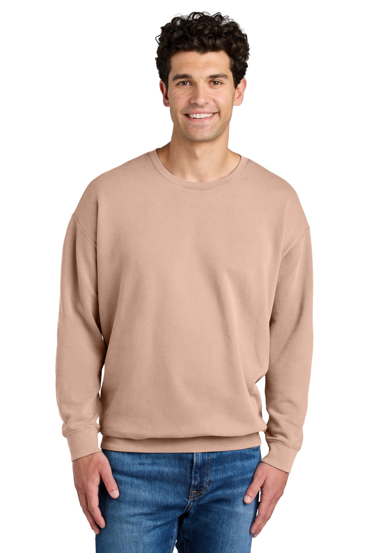 Custom Embroidery or DTF Print - Comfort Colors ® Lightweight Crewneck Sweatshirt 1466