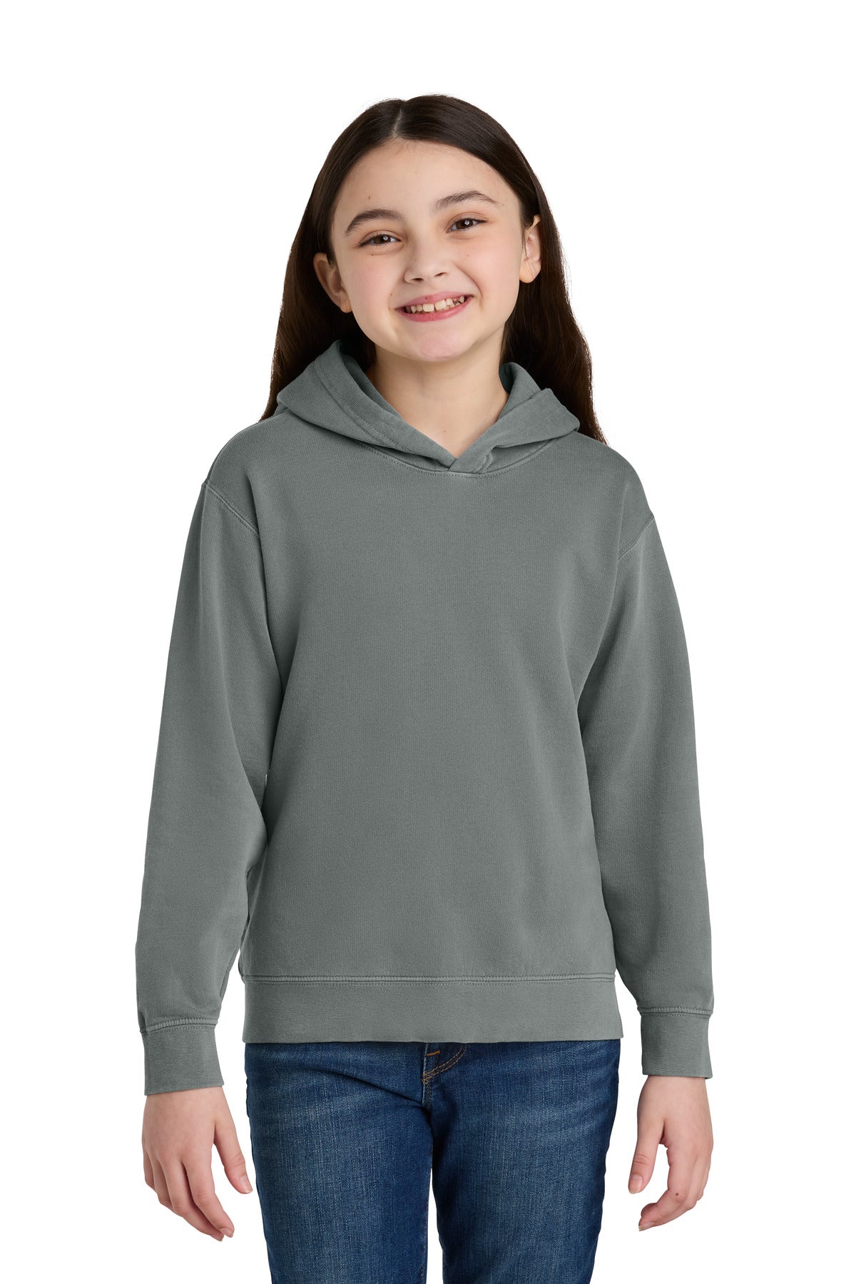 Custom Embroidery or DTF Print - Comfort Colors ® Youth Lightweight Hooded Sweatshirt 1467Y