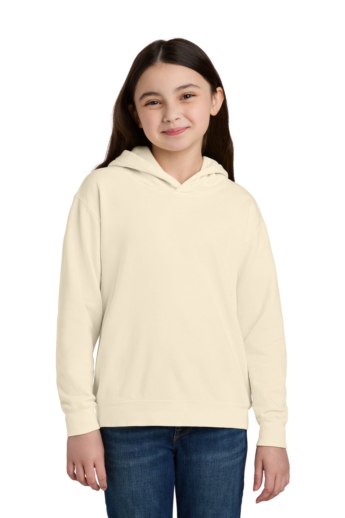 Custom Embroidery or DTF Print - Comfort Colors ® Youth Lightweight Hooded Sweatshirt 1467Y
