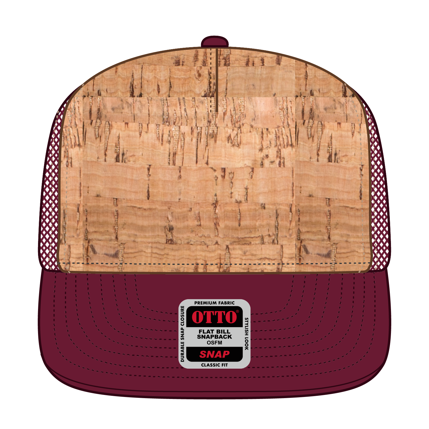 Custom Embroidered or DTF Printed - OTTO CAP® OTTO SNAP 5 Panel Pro Style Mesh Back Trucker Snapback Hat