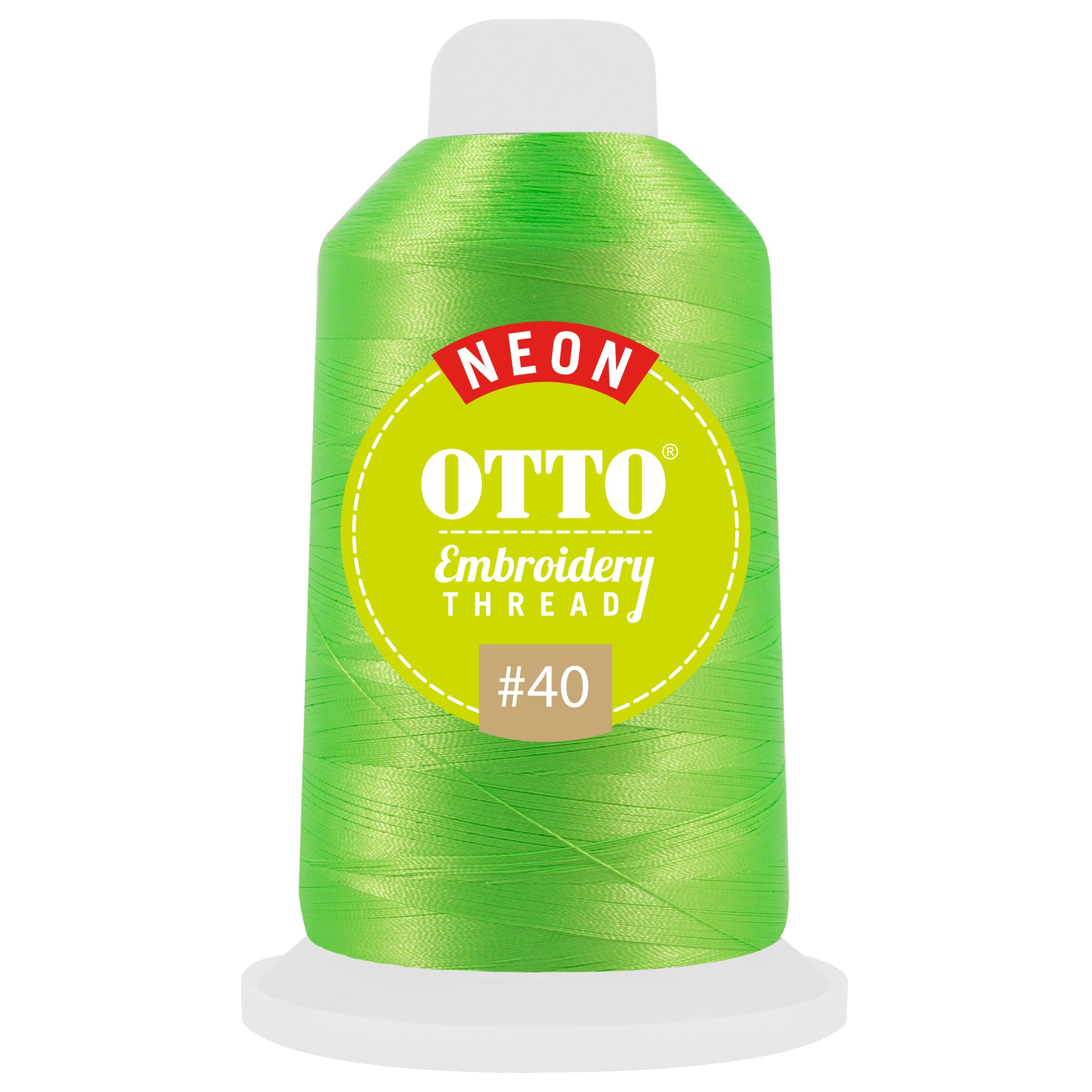 Custom Embroidered or DTF Printed - OTTO Embroidery Neon Thread #40 1,100 yd. Cone