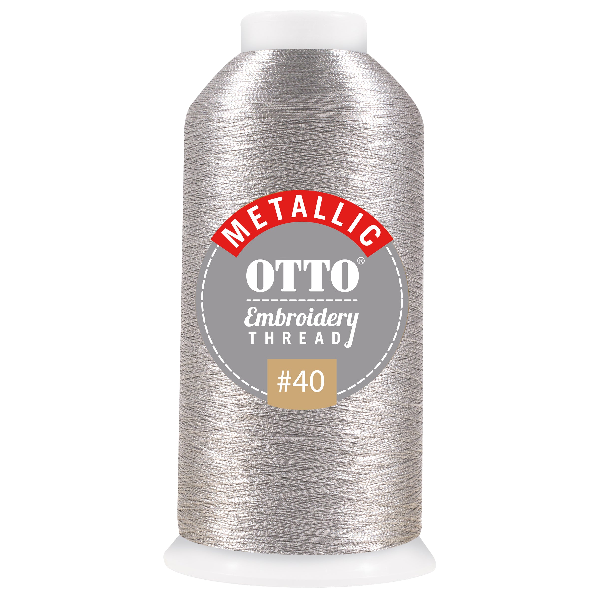 Custom Embroidered or DTF Printed - OTTO Embroidery Metallic Thread #40 1,100 yd. Cone