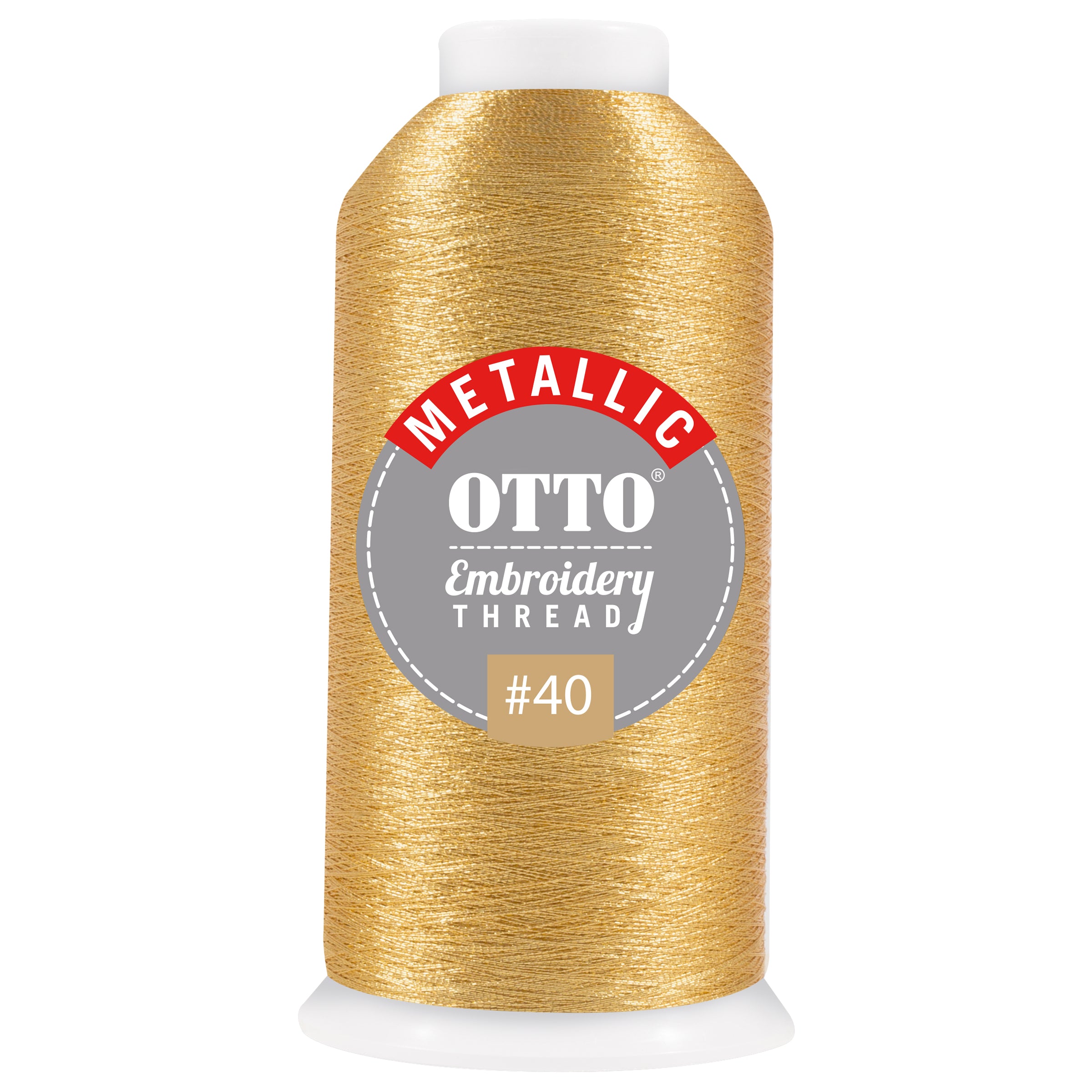 Custom Embroidered or DTF Printed - OTTO Embroidery Metallic Thread #40 1,100 yd. Cone