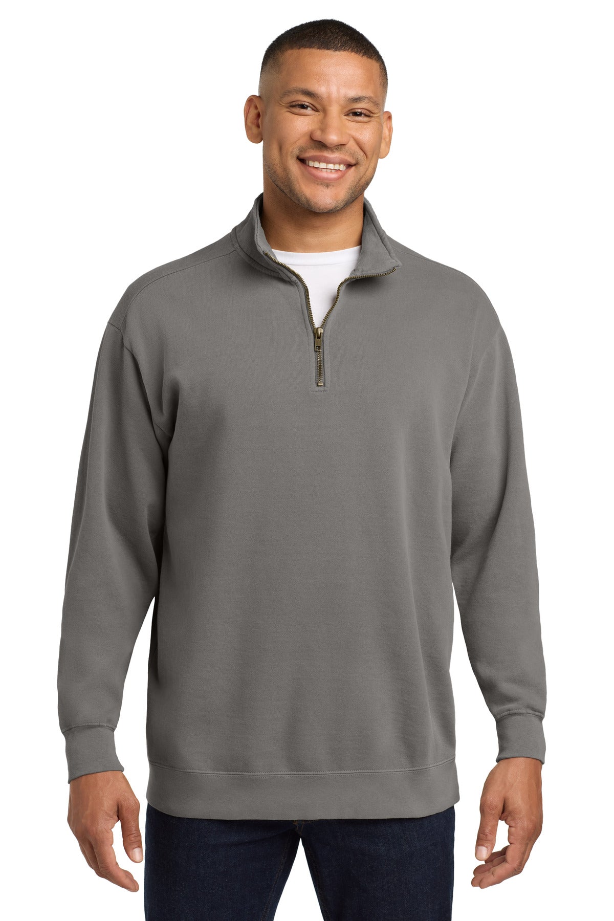 Custom Embroidery or DTF Print - COMFORT COLORS ® Ring Spun 1/4-Zip Sweatshirt. 1580