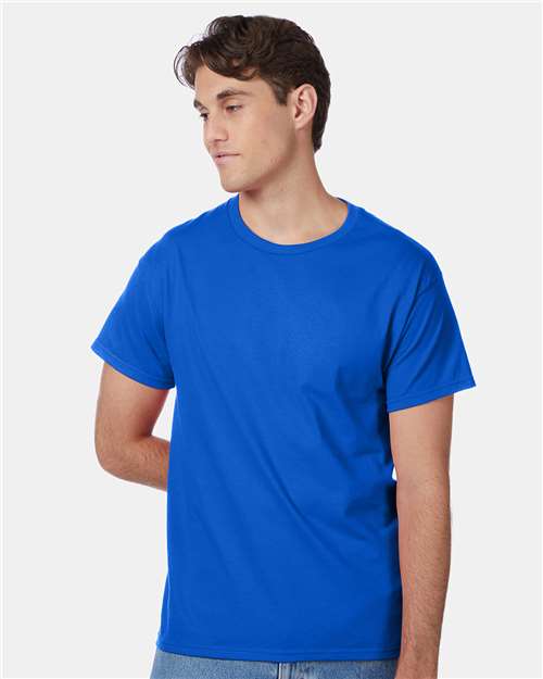 Custom Embroidered - Hanes - Unisex Authentic T-Shirt - Deep Royal - 5250