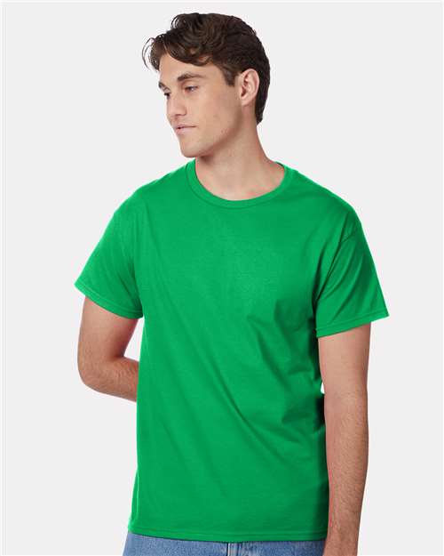 Custom Embroidered - Hanes - Unisex Authentic T-Shirt - Kelly Green - 5250
