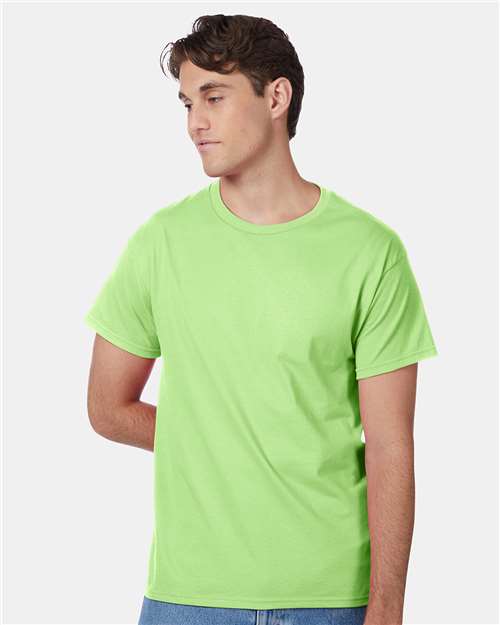 Custom Embroidered - Hanes - Unisex Authentic T-Shirt - Lime - 5250