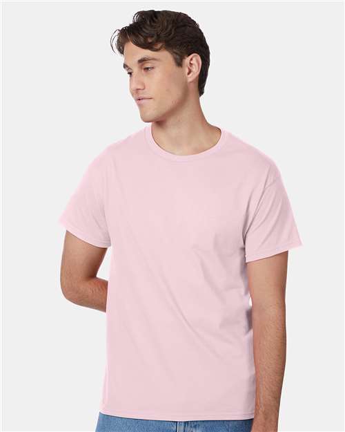 Custom Embroidered - Hanes - Unisex Authentic T-Shirt - Pale Pink - 5250